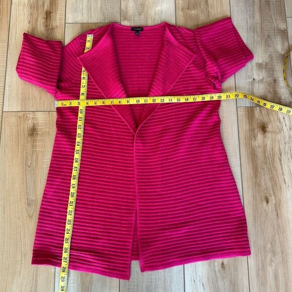 Talbots Cardigan Open Front Ribbed Pink-Fuchsia Size Small - Picture 4 of 13